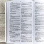 KJV White Imitation Leather Bible, Red Letter Gospel