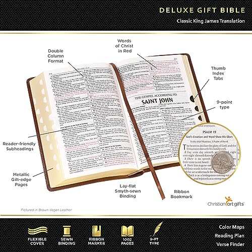 Purple Faux Leather KJV Holy Bible Thumb Index