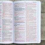 KJV White Imitation Leather Bible, Red Letter Gospel