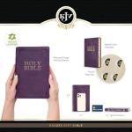 Purple Faux Leather KJV Holy Bible Thumb Index