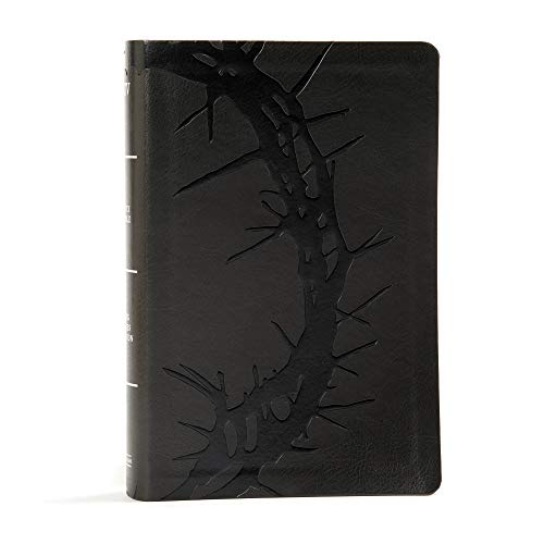 KJV Large Print Reference Bible, Charcoal Leather