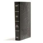 KJV Large Print Reference Bible, Charcoal Leather