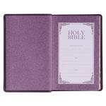 Purple Faux Leather KJV Holy Bible Thumb Index