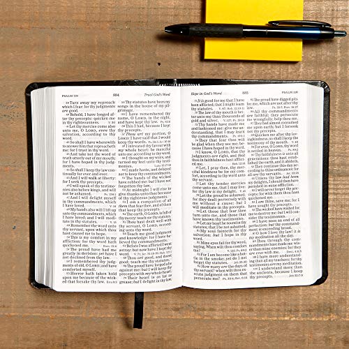 KJV Large Print Reference Bible, Charcoal Leather