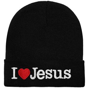 Jesus Beanie Hat Ski Cap - Black, All Seasons