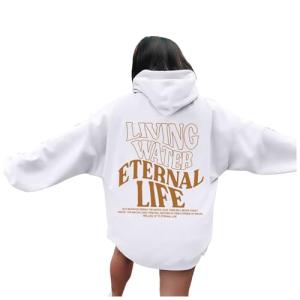 Living Water Eternal Life Christian Women's Graphic Hoodie