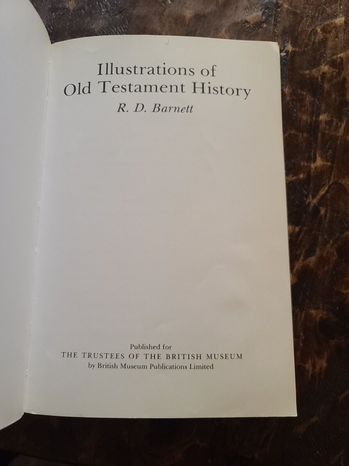 Old Testament History Illustrations by R.D. Barnett 1982