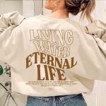 Living Water Eternal Life Christian Women's Graphic Hoodie