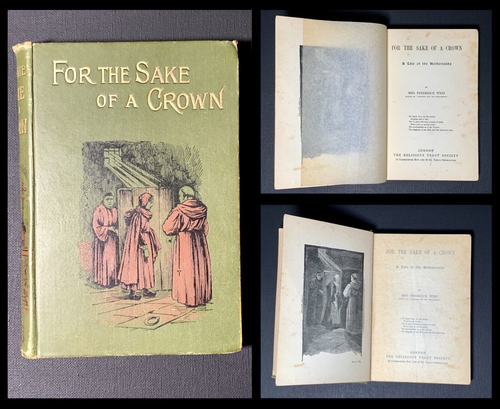 Antique Christian Illustrated Religious Book - Rare 1900s
