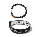 WWJD Rope Beads Bracelet Set for Women/Men, Handmade