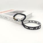 WWJD Rope Beads Bracelet Set for Women/Men, Handmade