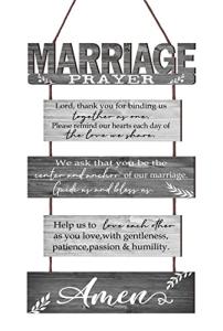 Rustic Christian Marriage Sign for Bridal Shower Gift