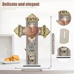Faith Hope Love Marriage Table Cross with Bible Verse
