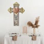 Faith Hope Love Marriage Table Cross with Bible Verse