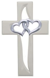 Entwined Hearts Wall Cross - Valentine, Anniversary, Wedding