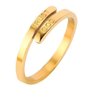 POSHFEEL "Trust GOD Stainless Steel Christian Adjustable Rings