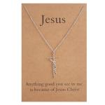 Jesus Cross Pendant Necklace: Religious Jewelry for Women
