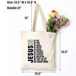Women's Jesus Is Everything Christian Canvas Tote Bag
