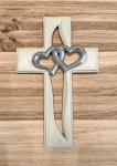 Entwined Hearts Wall Cross - Valentine, Anniversary, Wedding