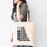 Women's Jesus Is Everything Christian Canvas Tote Bag