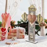Faith Hope Love Marriage Table Cross with Bible Verse