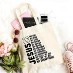 Women's Jesus Is Everything Christian Canvas Tote Bag