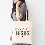 Love Like Jesus" Damen Einkaufstasche aus Canvas, christliches Design