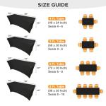 SEPARO - Black Fitted 6FT Rectangle Tablecloth Set