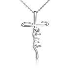 925 Silver Cross Necklace for Women and Men