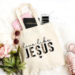 Love Like Jesus" Damen Einkaufstasche aus Canvas, christliches Design