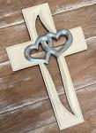 Entwined Hearts Wall Cross - Valentine, Anniversary, Wedding