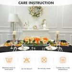 SEPARO - Black Fitted 6FT Rectangle Tablecloth Set