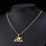 U7 18K Gold Plated Christian Necklace with Jesus