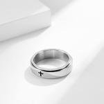 Minimalist Cross Jesus Christ Prayer Spinner Ring Fashion