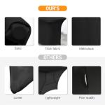 SEPARO - Black Fitted 6FT Rectangle Tablecloth Set