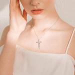 925 Silver Cross Necklace for Women and Men