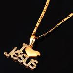 U7 18K Gold Plated Christian Necklace with Jesus