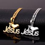 U7 18K Gold Plated Christian Necklace with Jesus
