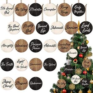 48 Jesus Name Wood Ornaments for Christmas Tree