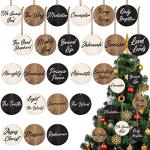 48 Jesus Name Wood Ornaments for Christmas Tree
