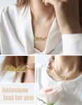 18k Gold Jesus Name Necklace for Valentines Gift