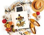 Sunflower Cross Jesus Faith Tote Bag for Women