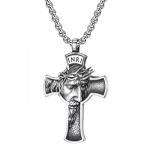 INRI Jesus Christ Necklace with Crown of Thorns