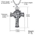 INRI Jesus Christ Necklace with Crown of Thorns