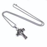 INRI Jesus Christ Necklace with Crown of Thorns