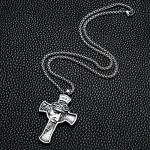 INRI Jesus Christ Necklace with Crown of Thorns