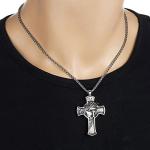 INRI Jesus Christ Necklace with Crown of Thorns