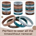 32 Spiritual Bible Verse Silicone Wristbands for Men Women