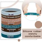 32 Spiritual Bible Verse Silicone Wristbands for Men Women