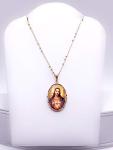 LESLIE BOULES 18K Gold Plated Sacred Heart Necklace